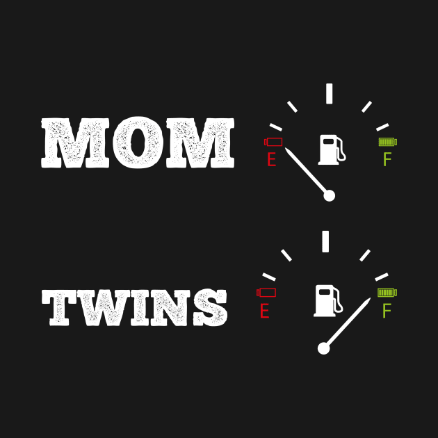 Funny mom mother twins baby family gift idea by Flipodesigner