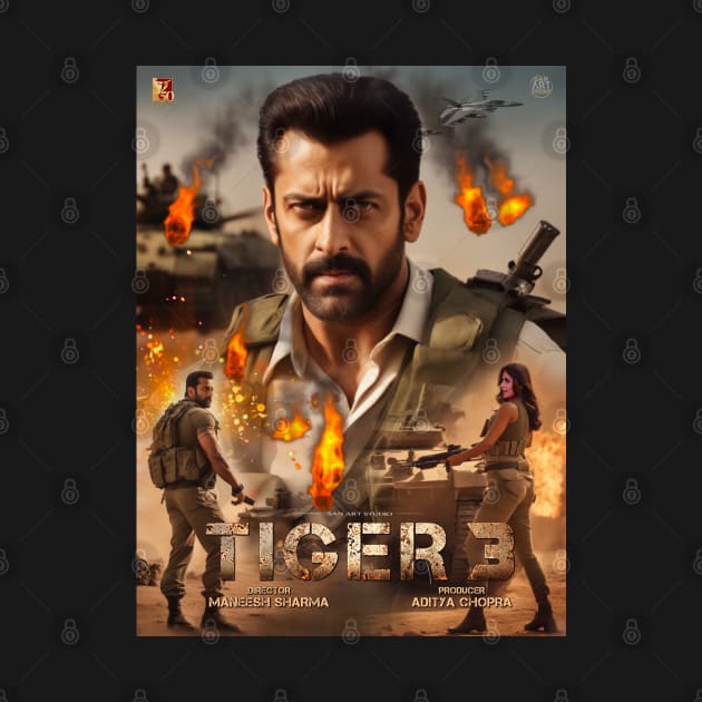 Tiger 3 Salman khan art by SAN ART STUDIO 