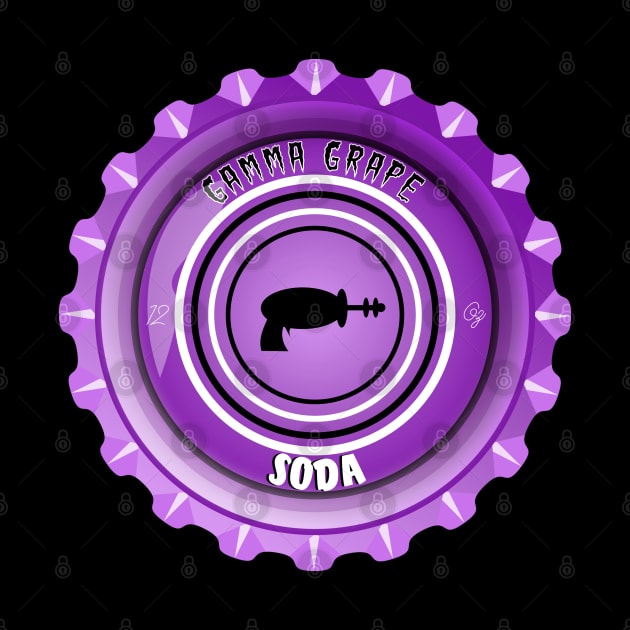 Gamma Gun Grape Soda Bottlecap by TaliDe