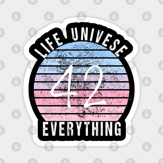 Retro 42 Answer To Life Universe And Everything Magic Number Magnet by RetroZin