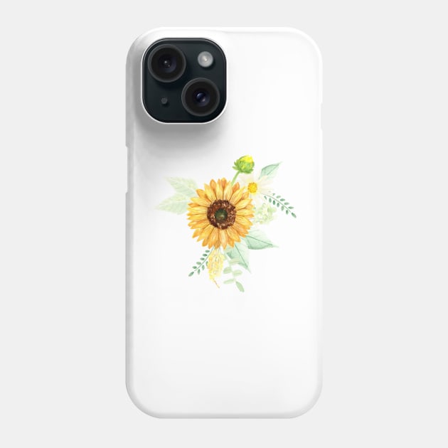 Sunflowers and Daisies Bouquets | Watercolor | Art | Pattern Phone Case by Harpleydesign