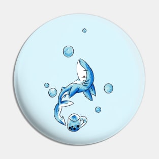 Blue Bubble Shark Pin