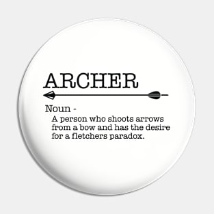 Archery - Archer Noun Pin