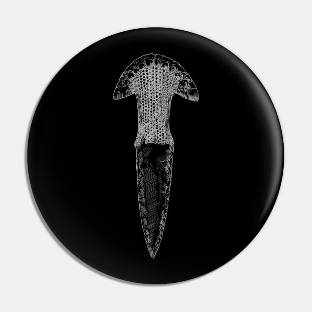 Crystal Dagger Pin by Mark of the Black Dog