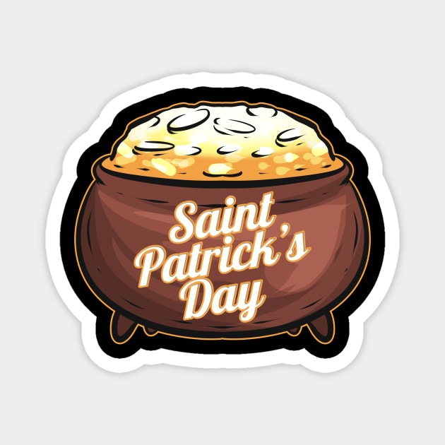 Pot Of Gold For St. Patricks Day Magnet by SinBle