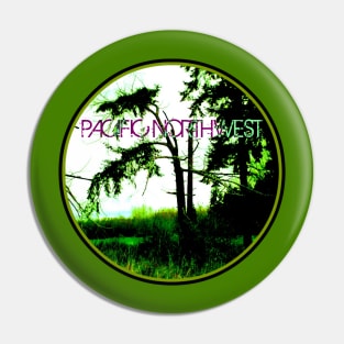 Pacific Northwest Green Trees Pin