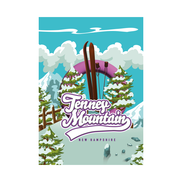 tenney mountain new hampshire ski logo by nickemporium1