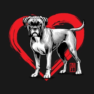 I Love My Boxer - I Love my dog - Balanced dog T-Shirt