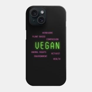 Vegan Word Cloud Phone Case