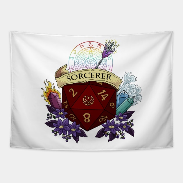 Dice Sorcerer Tapestry by Danielle_Mahaffey