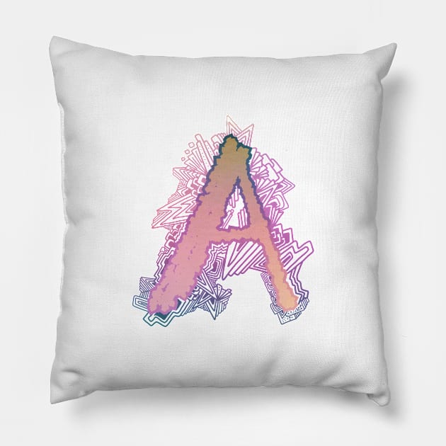 Initial A Pillow by Embun