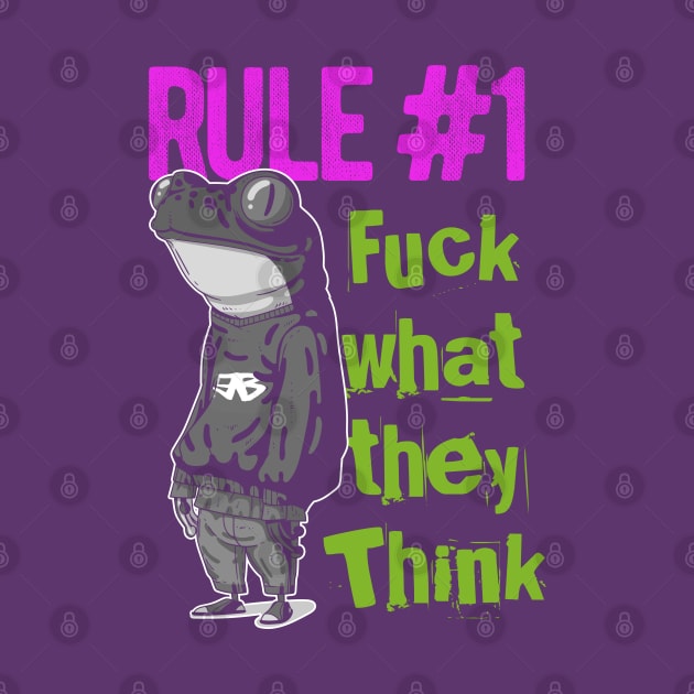 Offensive Quote with Funny Humanized Frog design by EddieBalevo