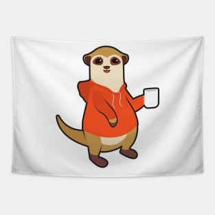 Meerkat with Cup of Coffee Tapestry