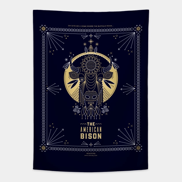 Bison Tapestry by CatCoq