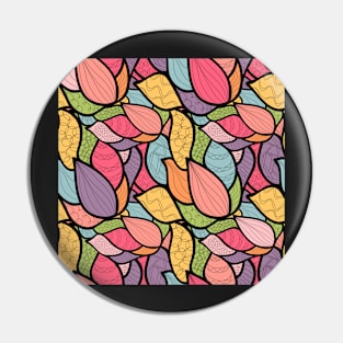 Abstract hand-drawn pattern with waves. Pin