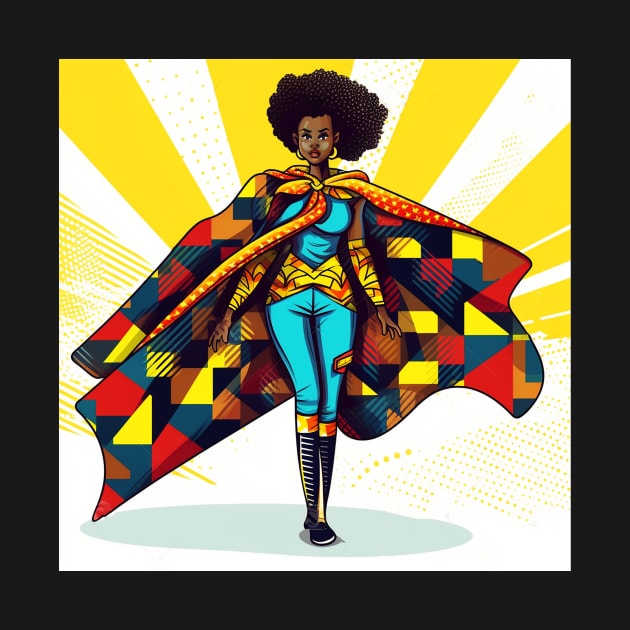 African Queen, Afro Superhero, Female Warrior, Black History by dukito