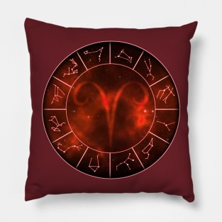 Aries Zodiac Symbol Pillow