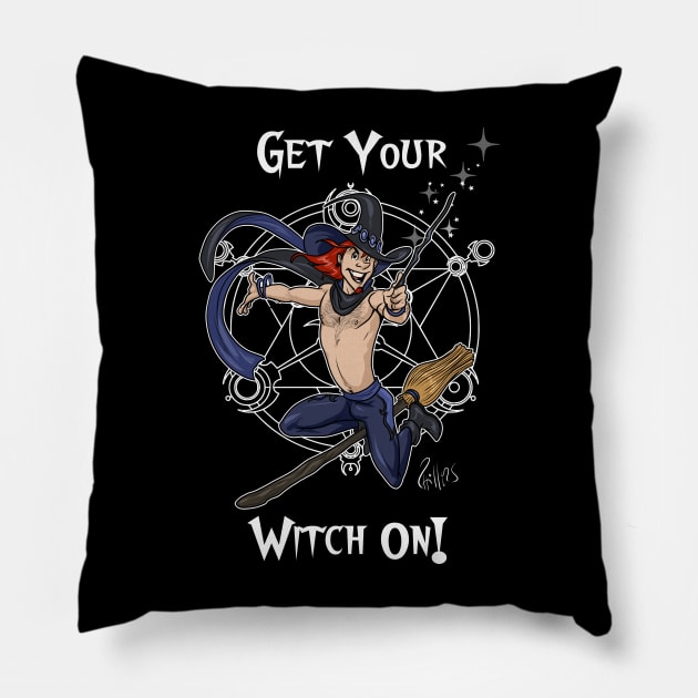 Get Your Witch On! Pillow by JoeBoy101