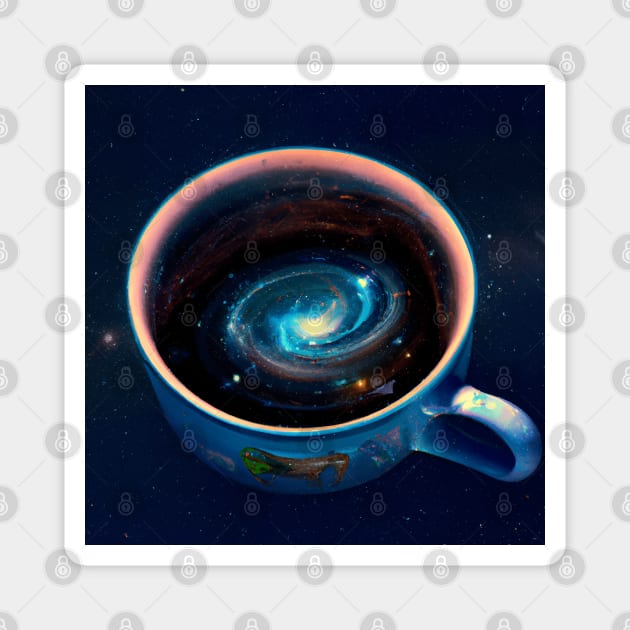 Cosmic Coffee Cup Magnet by Christine aka stine1