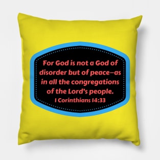 Bible Verse 1 Corinthians 14:33 Pillow