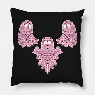 Halloween Ghost Native Ojibwe Floral by Niibidoon Pillow