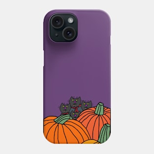 Halloween Horror Vampire Cats and Pumpkins Phone Case