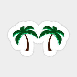 green leaves palm tree illustration Magnet