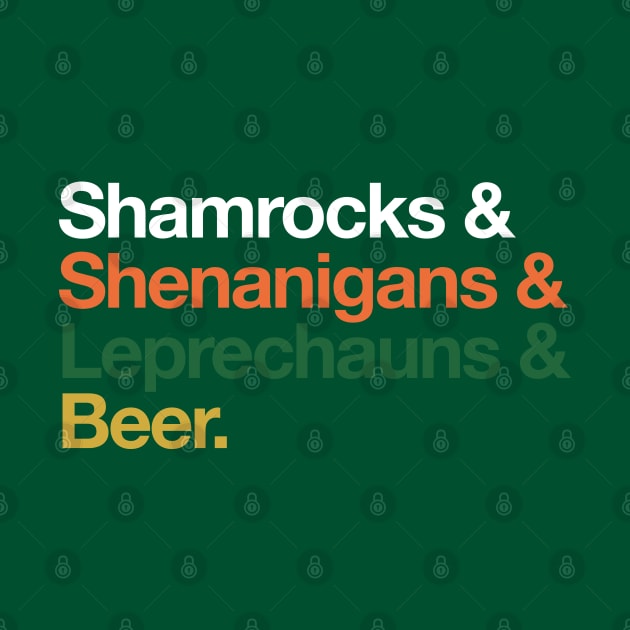 Shamrocks Shenanigans Leprechaun Beer Shirt St Patricks Day by vo_maria