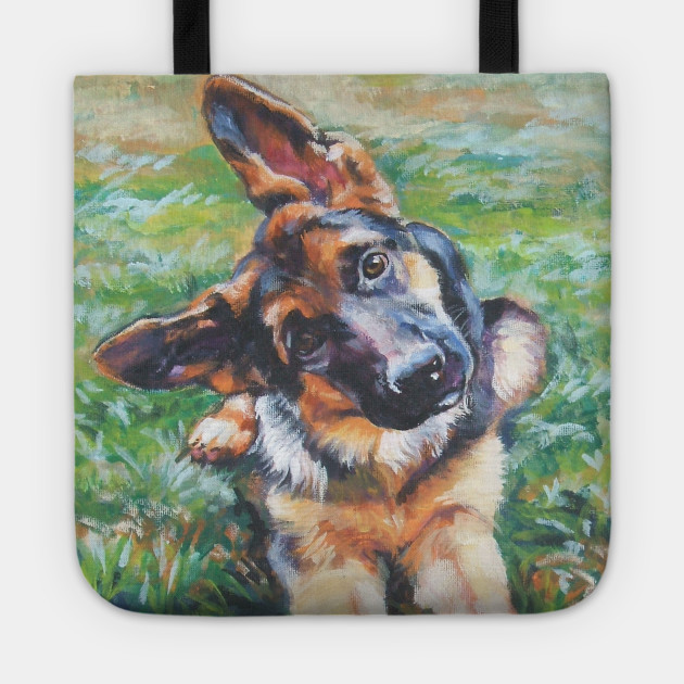 German Shepherd Fine Art Painting German Shepherd Tote Teepublic