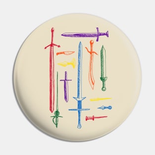 Pride Swords Pin