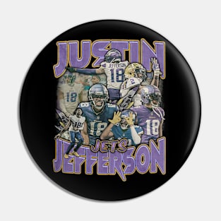Justin Jefferson Retro Celebrate Pin