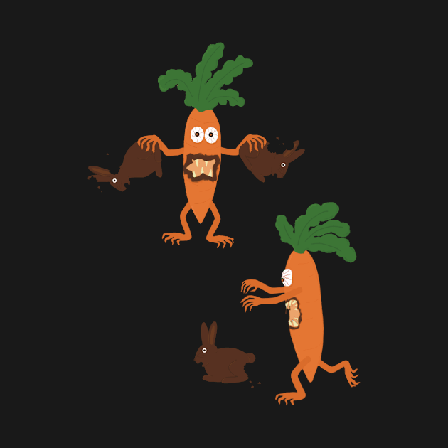 Easter zombie carrots attack by Improgism 