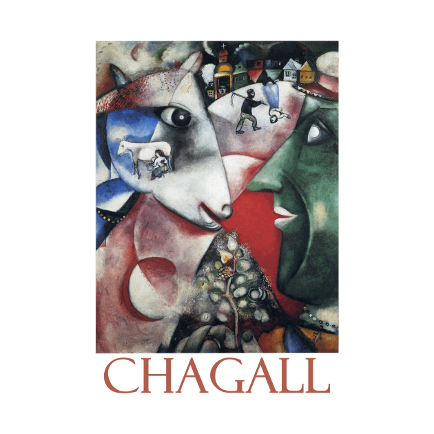 Discover I and the Village (1911) by Marc Chagall - Abstract - T-Shirt