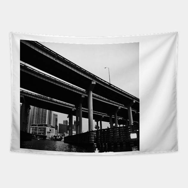 Miami River under I-95 Tapestry by Fine-co