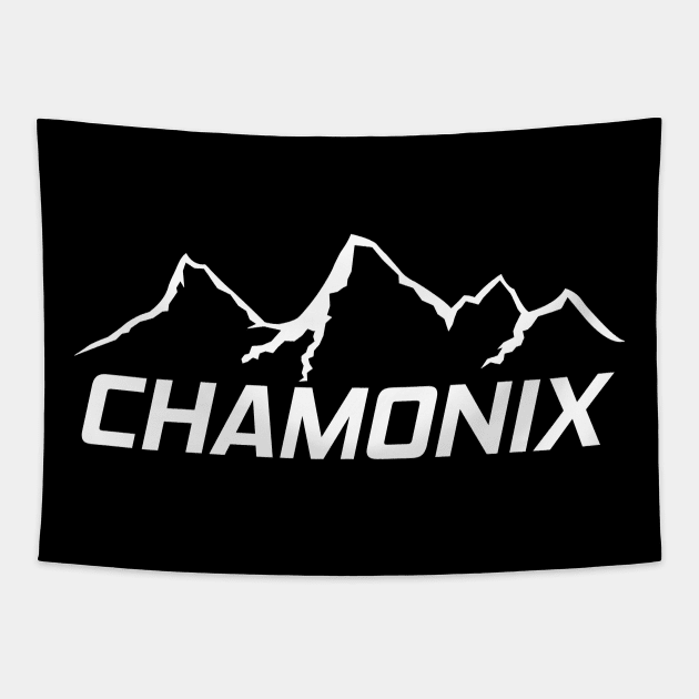 Chamonix Ski Resort Mont Blanc France Tapestry by ChrisWilson