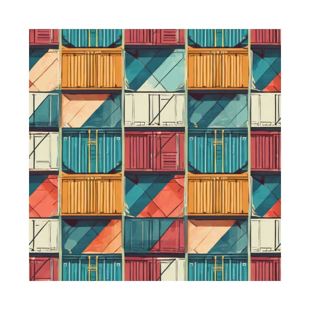 Cargo containers pattern by mooonthemoon