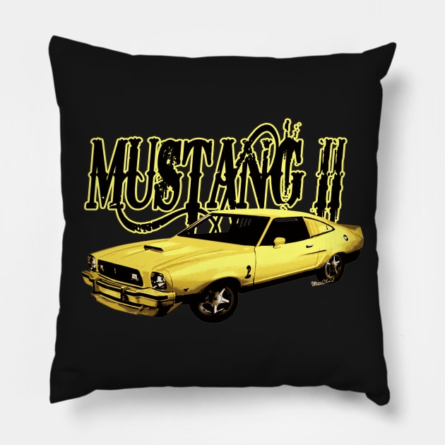 76 Ford Mustang II Cobra Pillow by vivachas