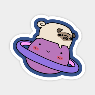 Saturn Pug Magnet