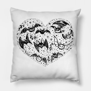 Happy Valentine's Day - My Spooky is My Valentine Heart Drawing Pillow