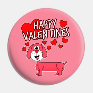 Happy Valentines Day 2022 Dachshund Dog Animal Lover Pin