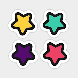 Colourful star pattern Magnet