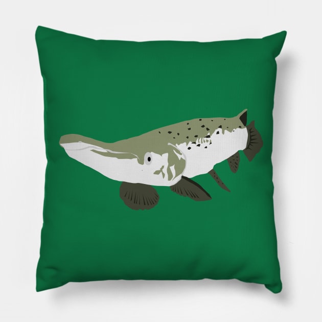 Alligator Gar Pillow by stargatedalek