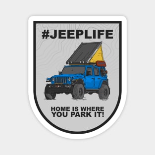 Jeep Life Jeep Wrangler Offroad 4x4 - Blue Magnet