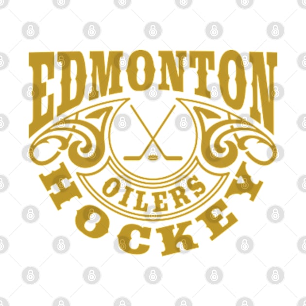 Vintage Retro Edmonton Oilers Hockey by carlesclan