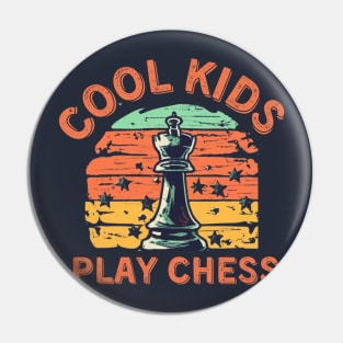 Chess Chessmen Chessboxing Gift for Cool Kids Pin