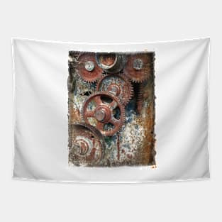 old industrial gears Tapestry