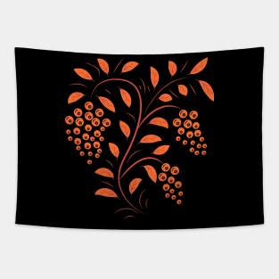 Fantasy flowers and leaves Tapestry