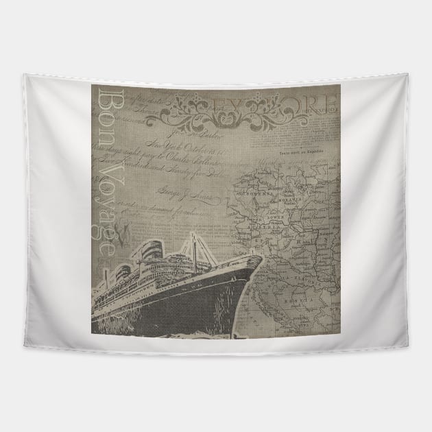 Cruise Neck Gator Vintage Cruise Cruising Tapestry by DANPUBLIC