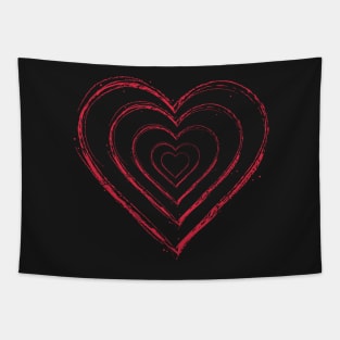 Rustic Love Heart Tapestry