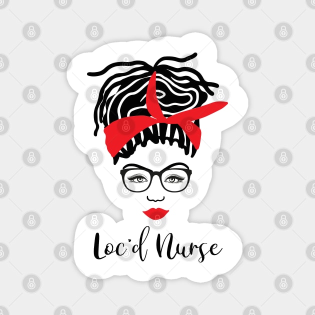 Loc'd Nurse African American Nurses Magnet by blackartmattersshop